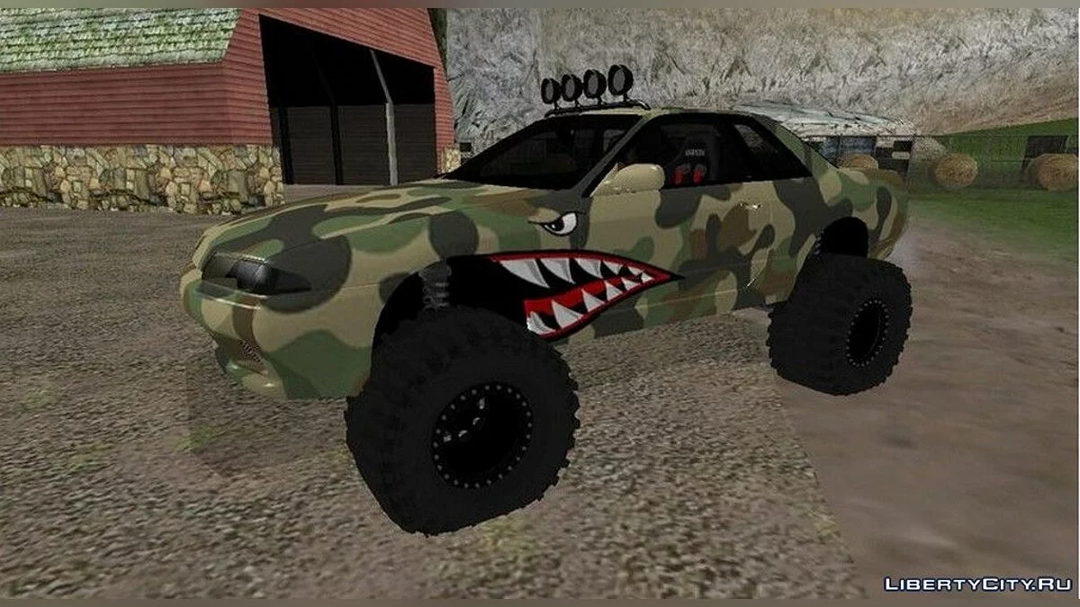Nissan Skyline R32 Camo Off Road Shark / GTA San Andreas