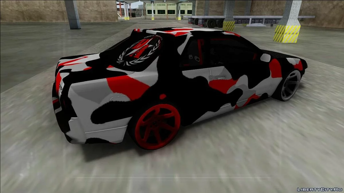 Nissan Skyline R32 Drift червоний камуфляж / GTA San Andreas