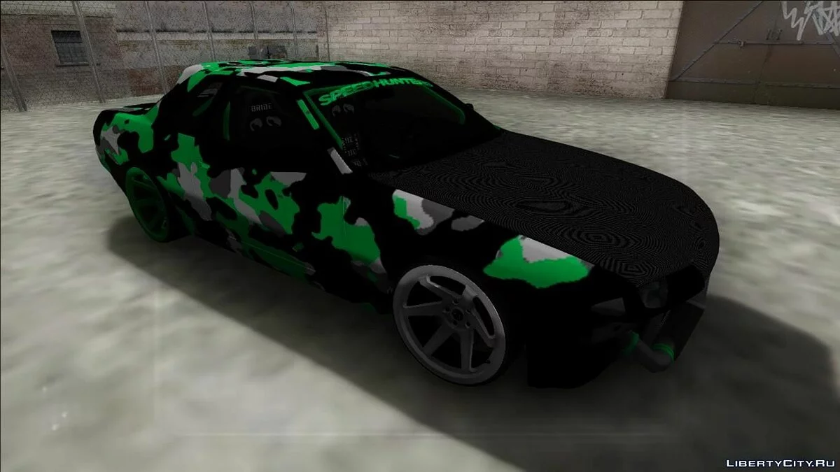 Nissan Skyline R32 Drift зелений камуфляж / GTA San Andreas