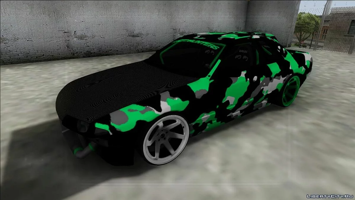 Nissan Skyline R32 Drift зелений камуфляж / GTA San Andreas
