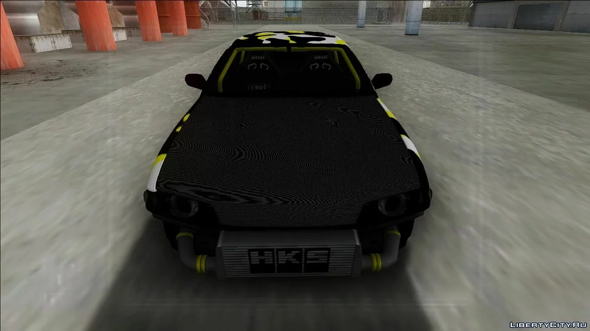 Nissan Skyline R32 Drift жовтий камуфляж / GTA San Andreas