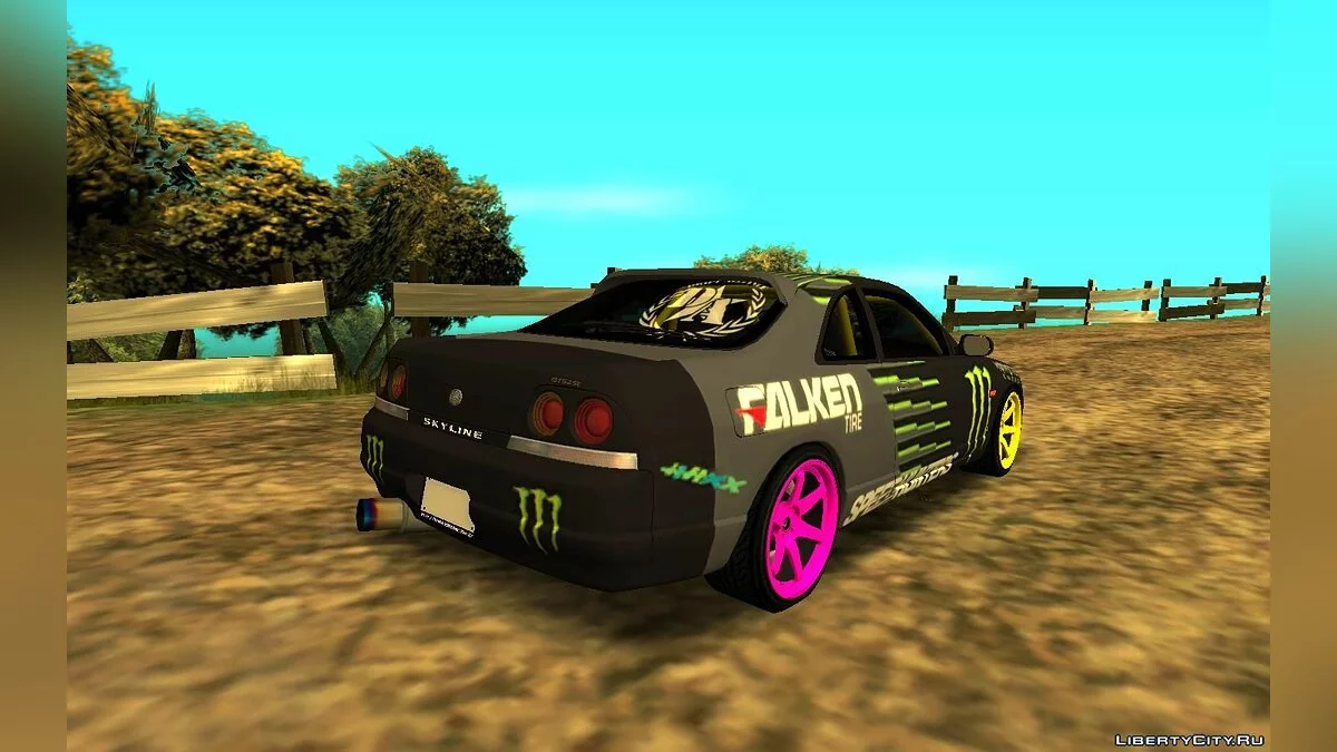 日产 Skyline R33 漂移怪物能量法尔肯 / GTA San Andreas