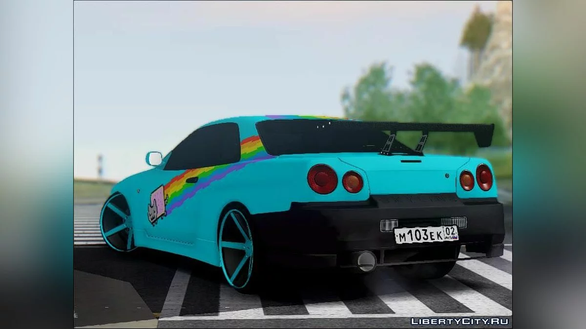 Nissan Skyline HR34 Nyan cat / GTA San Andreas