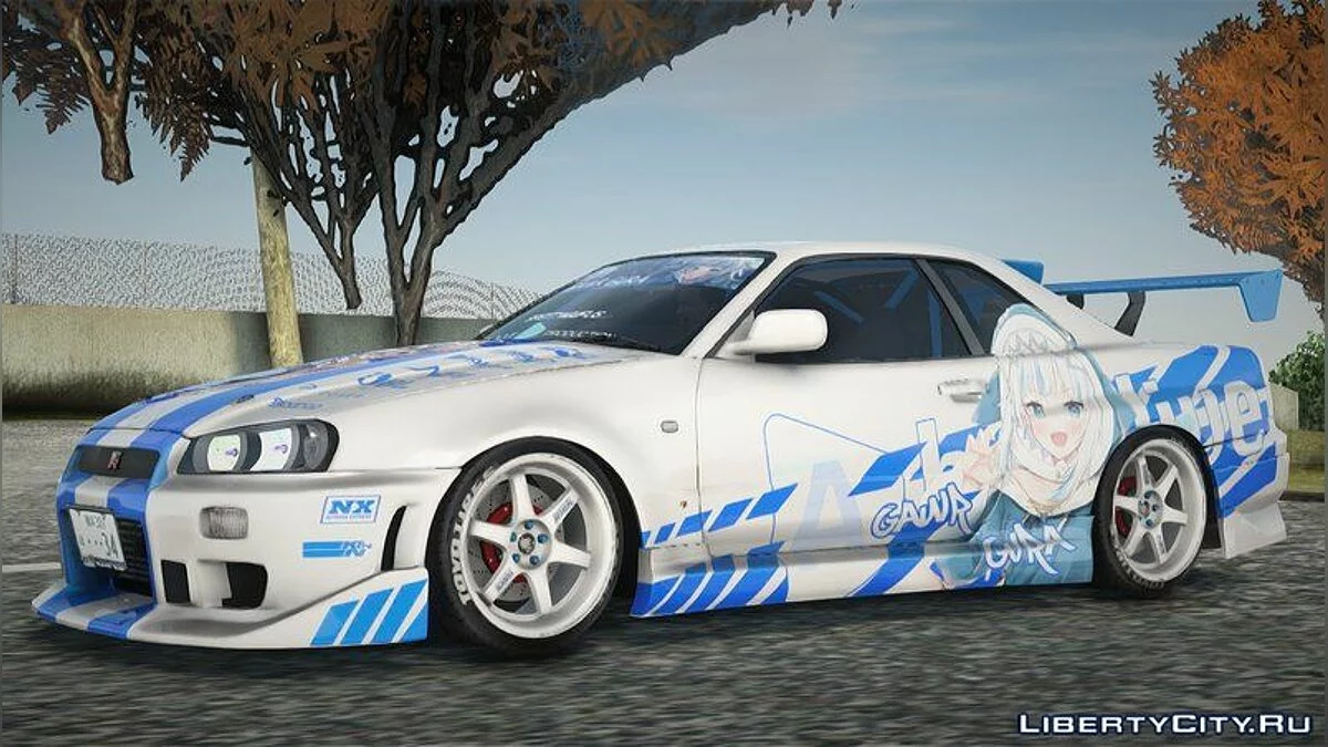 1999 Nissan Skyline GT-R BNR34 C-WEST Hololive EN Gawr Gura / GTA San Andreas
