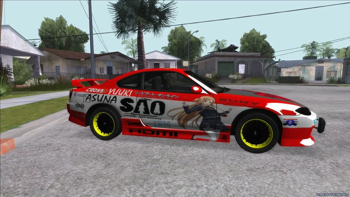 Nissan Silvia S14 Yuuki Asuna Itasha / GTA San Andreas