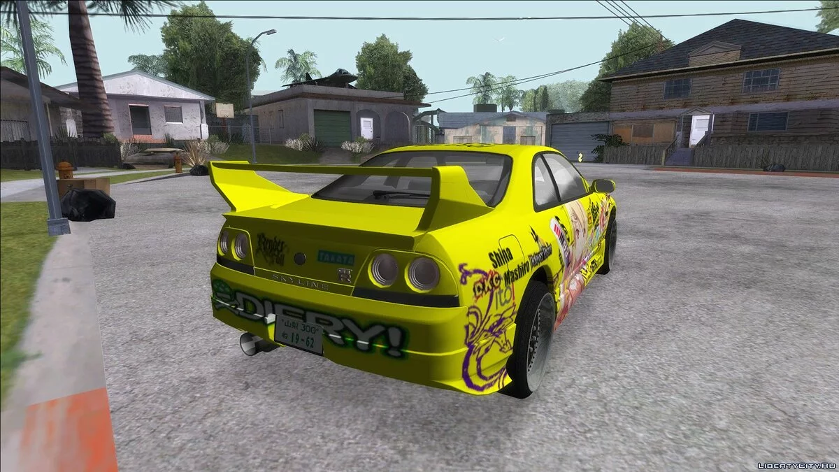 Nissan Skyline R33 Shiina Mashiro Itasha / GTA San Andreas