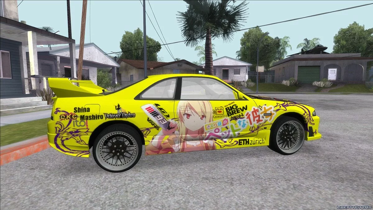 Nissan Skyline R33 Shiina Mashiro Itasha / GTA San Andreas
