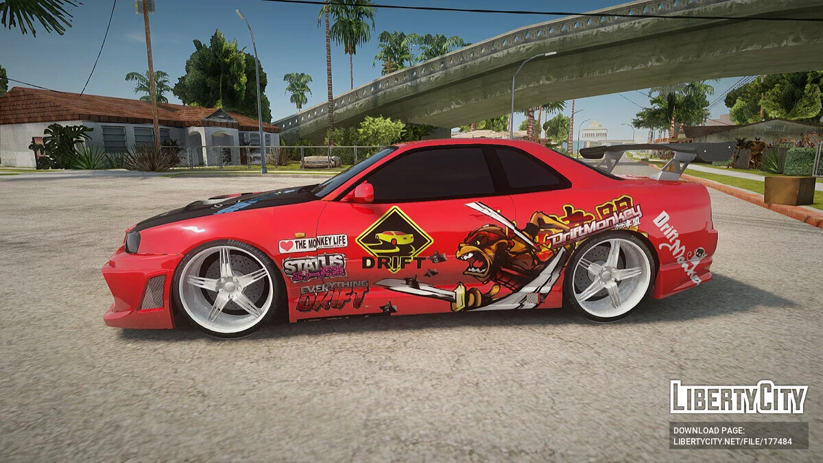 Nissan Skyline R34 Drift Monkey / GTA San Andreas