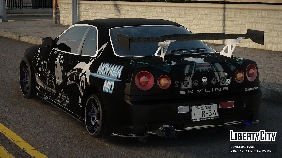 Nissan Skyline GT-R BNR34 Mio Akiyama Itasha / GTA San Andreas