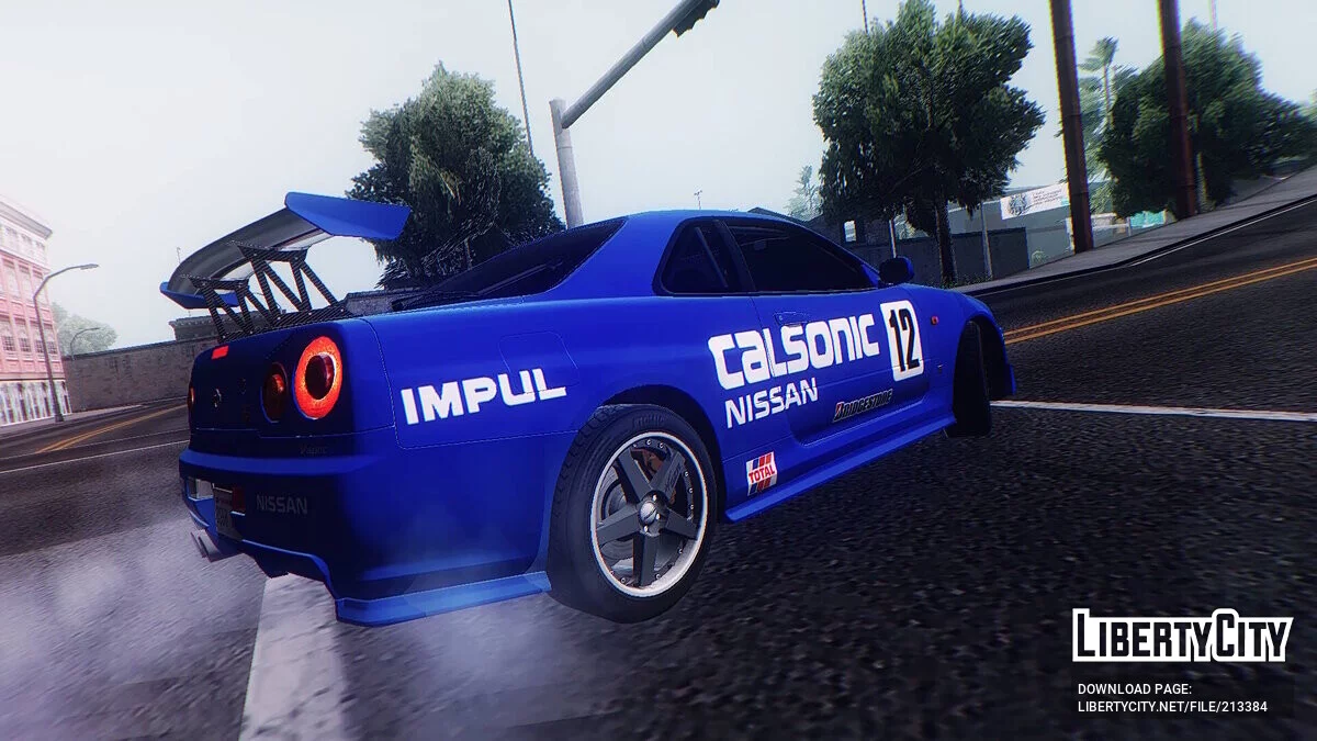 1999 Nissan Skyline GT-R (BNR34) v1.0.1 / GTA San Andreas