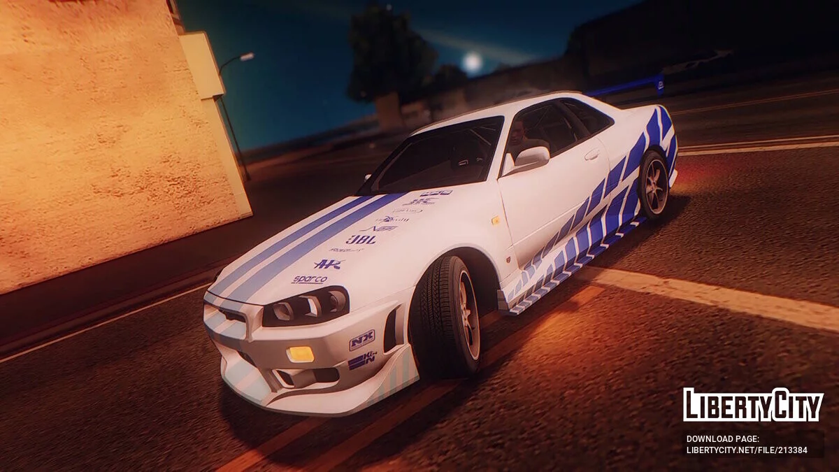 1999 Nissan Skyline GT-R (BNR34) v1.0.1 / GTA San Andreas