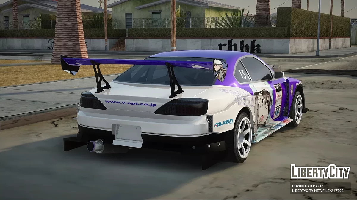 Nissan Silvia S15 Uras D1GP com Mika Girl v2 / GTA San Andreas