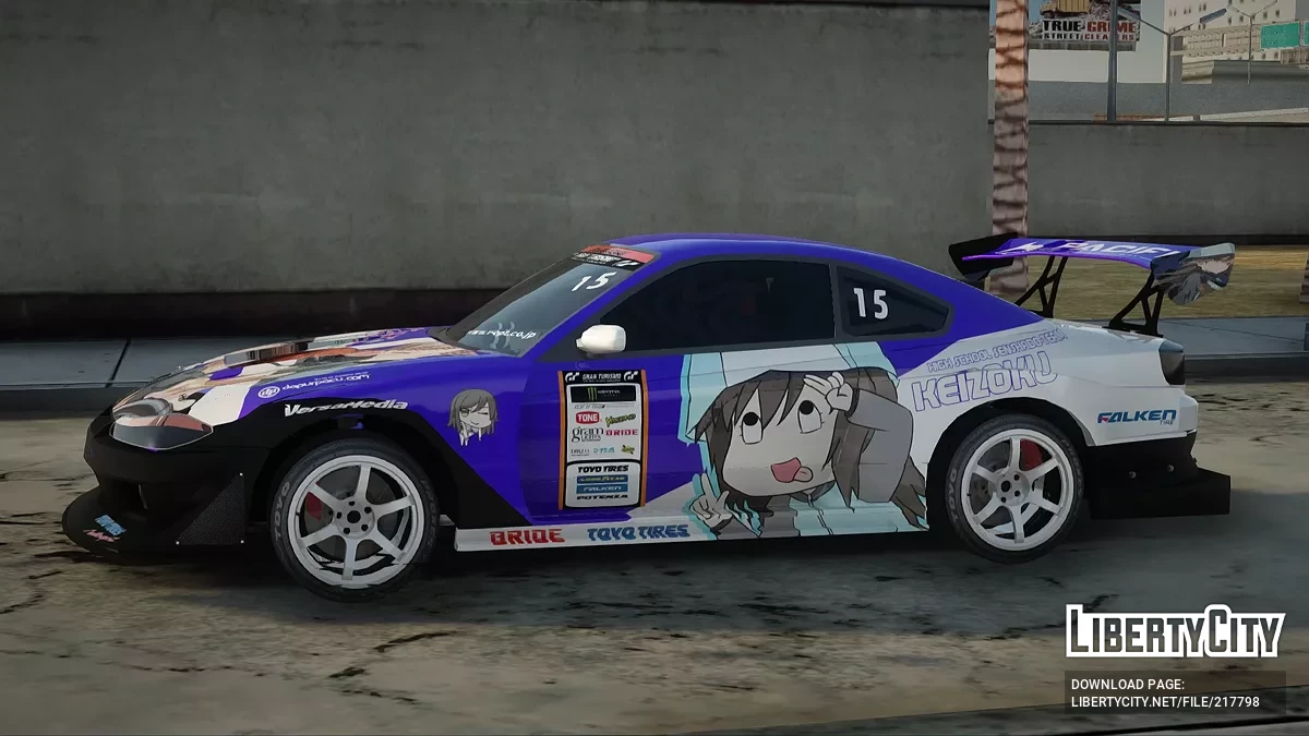 Nissan Silvia S15 Uras D1GP com Mika Girl v2 / GTA San Andreas