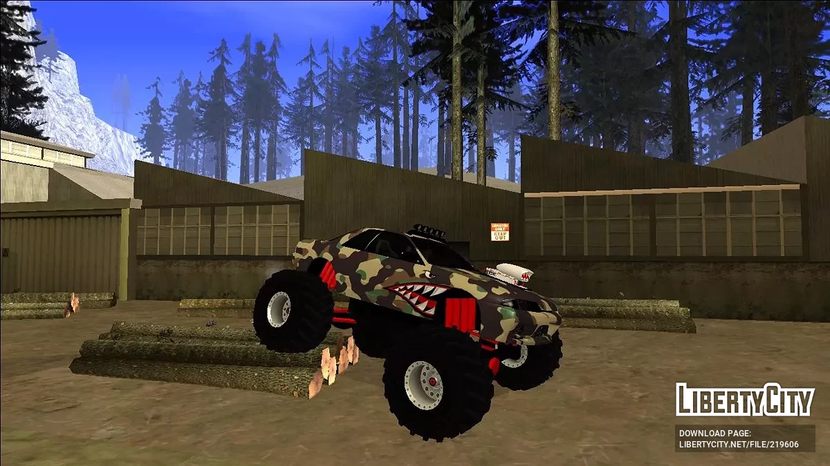 Nissan Skyline R32 Canavar Kamyon Camo Köpekbalığı / GTA San Andreas