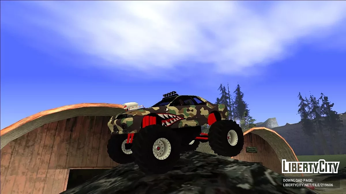 Nissan Skyline R32 Canavar Kamyon Camo Köpekbalığı / GTA San Andreas