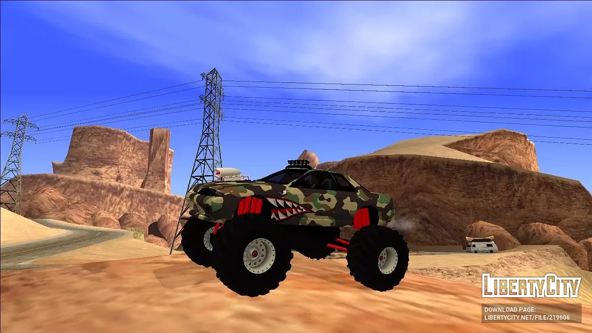 Nissan Skyline R32 Canavar Kamyon Camo Köpekbalığı / GTA San Andreas