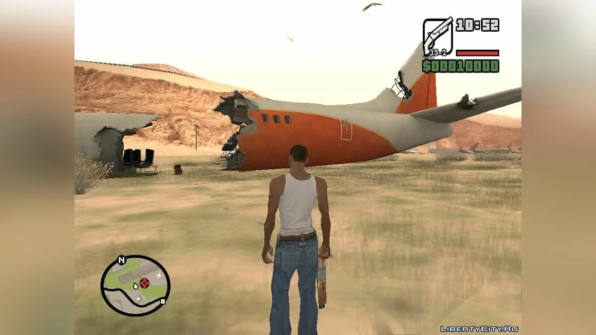 Зруйнований літак з Left 4 Dead / GTA San Andreas