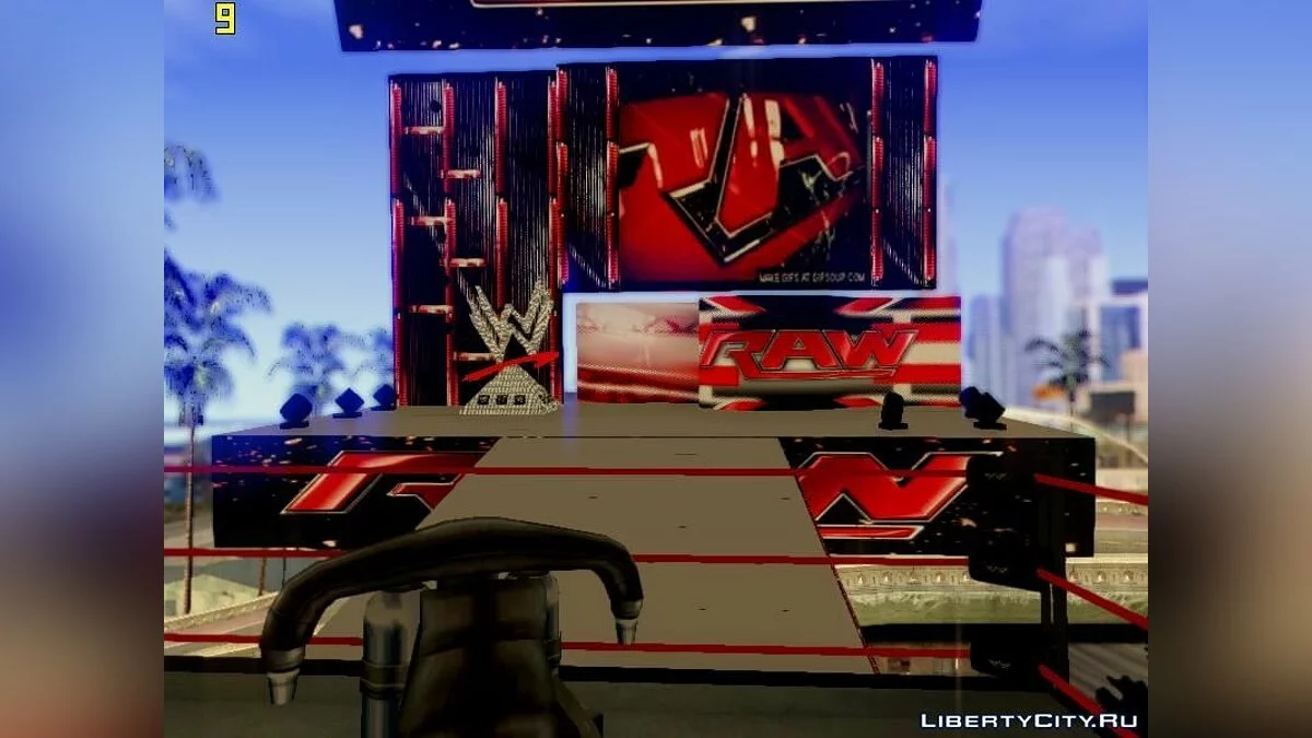 WWE RAW анімований титантрон / GTA San Andreas