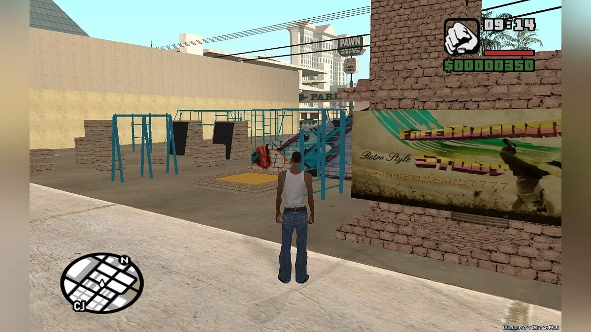 Місце для фрірану та паркуру / GTA San Andreas