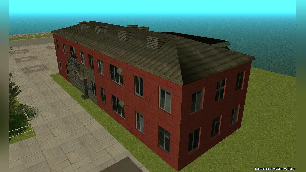 Bâtiment à deux étages avec salon de coiffure / GTA San Andreas