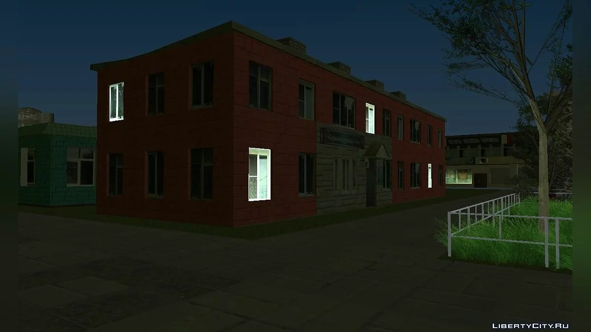 Bâtiment à deux étages avec salon de coiffure / GTA San Andreas