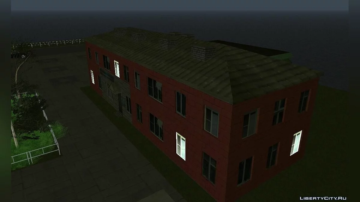 Bâtiment à deux étages avec salon de coiffure / GTA San Andreas
