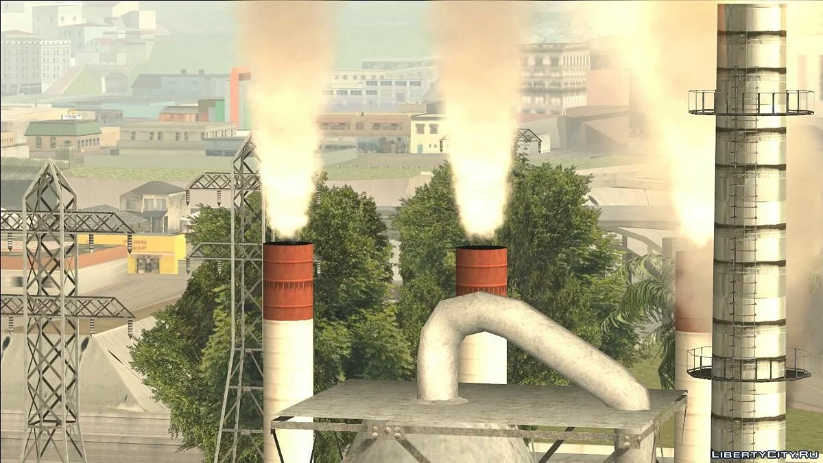 Smoke in Factory Pipes / GTA San Andreas