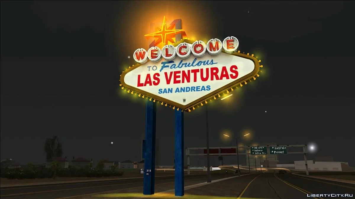 Welcome Las Venturas Sign Remastered - Нова вивіска на в'їзді до Лас-Вентурас / GTA San Andreas