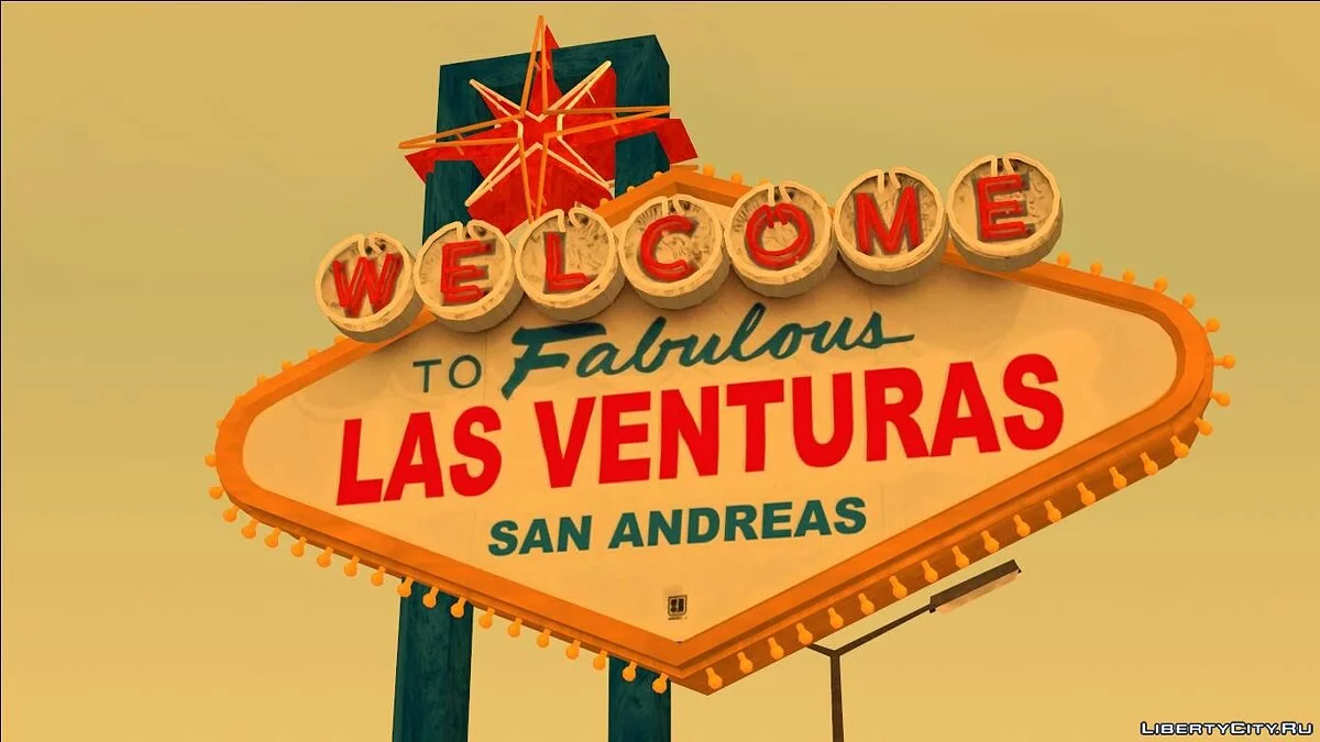 Welcome Las Venturas Sign Remastered - Нова вивіска на в'їзді до Лас-Вентурас / GTA San Andreas