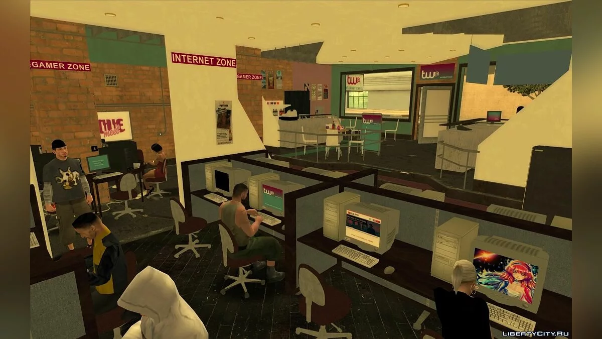 GTA 4 Internet Cafe / GTA San Andreas