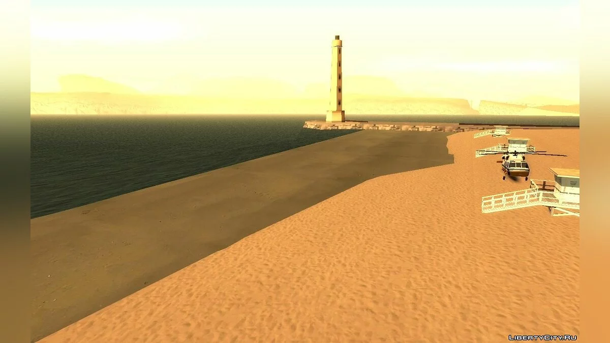 Мокрый песок на пляже Санта-Мария / GTA San Andreas
