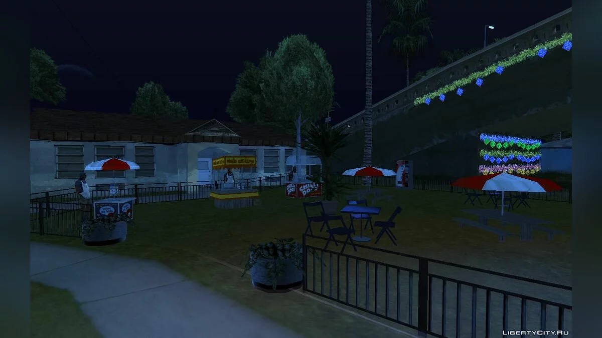 Рождественские иллюминации на Grove Steet / GTA San Andreas