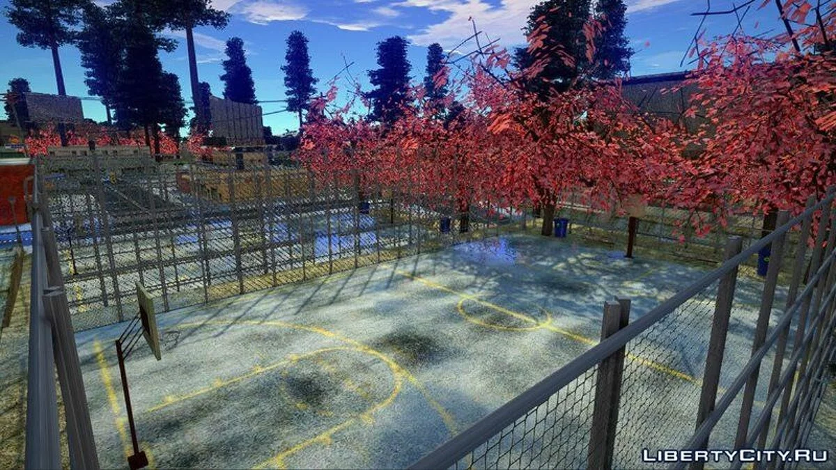 Баскетбольний майданчик в аніме стилі / GTA San Andreas