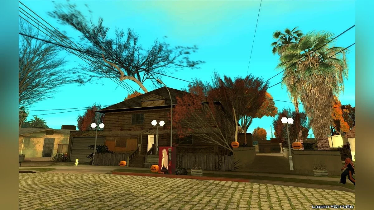 Halloween Decorations on Grove Street / GTA San Andreas
