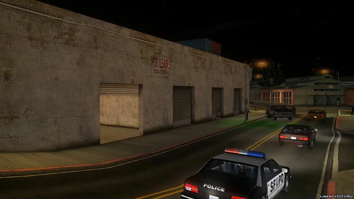 Garahe terbuka di zona industri San Fierro / GTA San Andreas