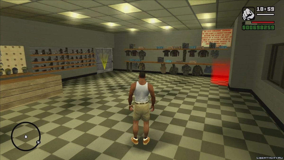 Інтер'єр Ammunation PS2 / GTA San Andreas