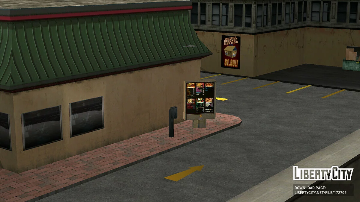 Cluckin` Bell - wiederhergestelltes Menü / GTA San Andreas