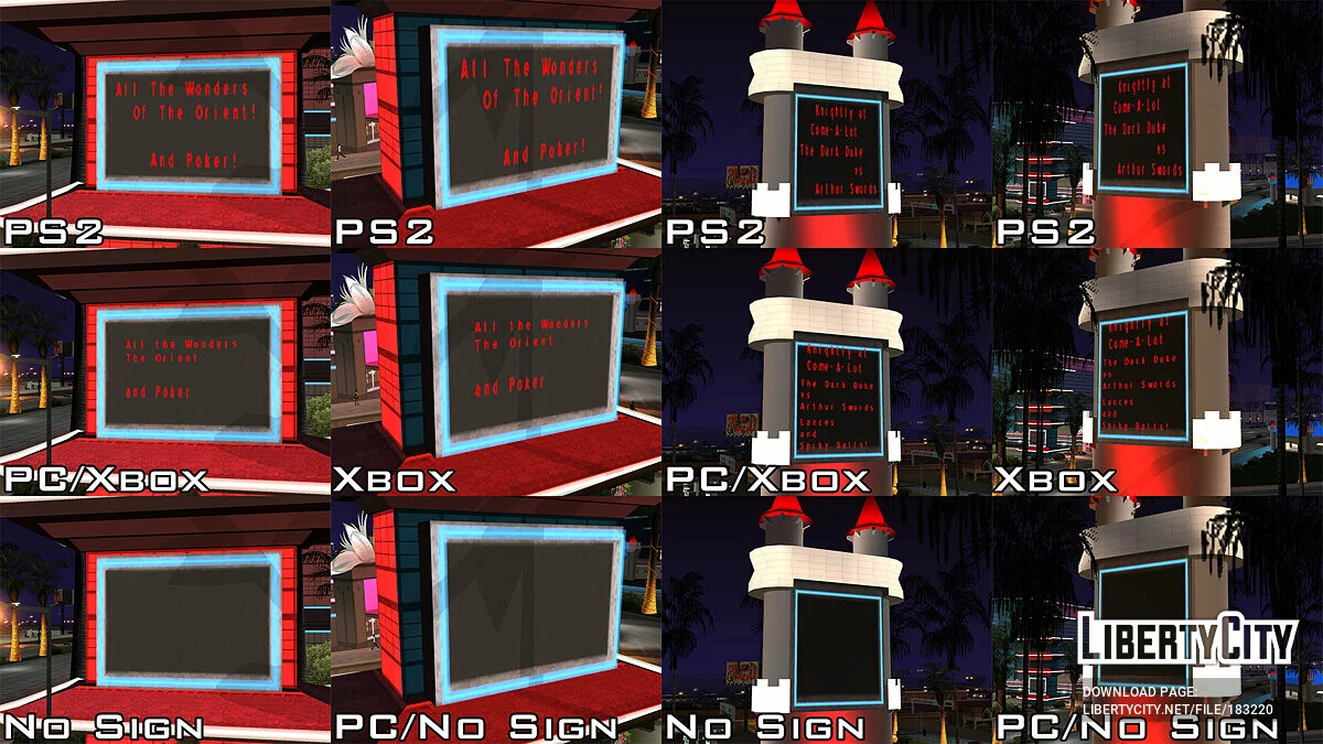 Casino Signs (PS2/Xbox) / GTA San Andreas