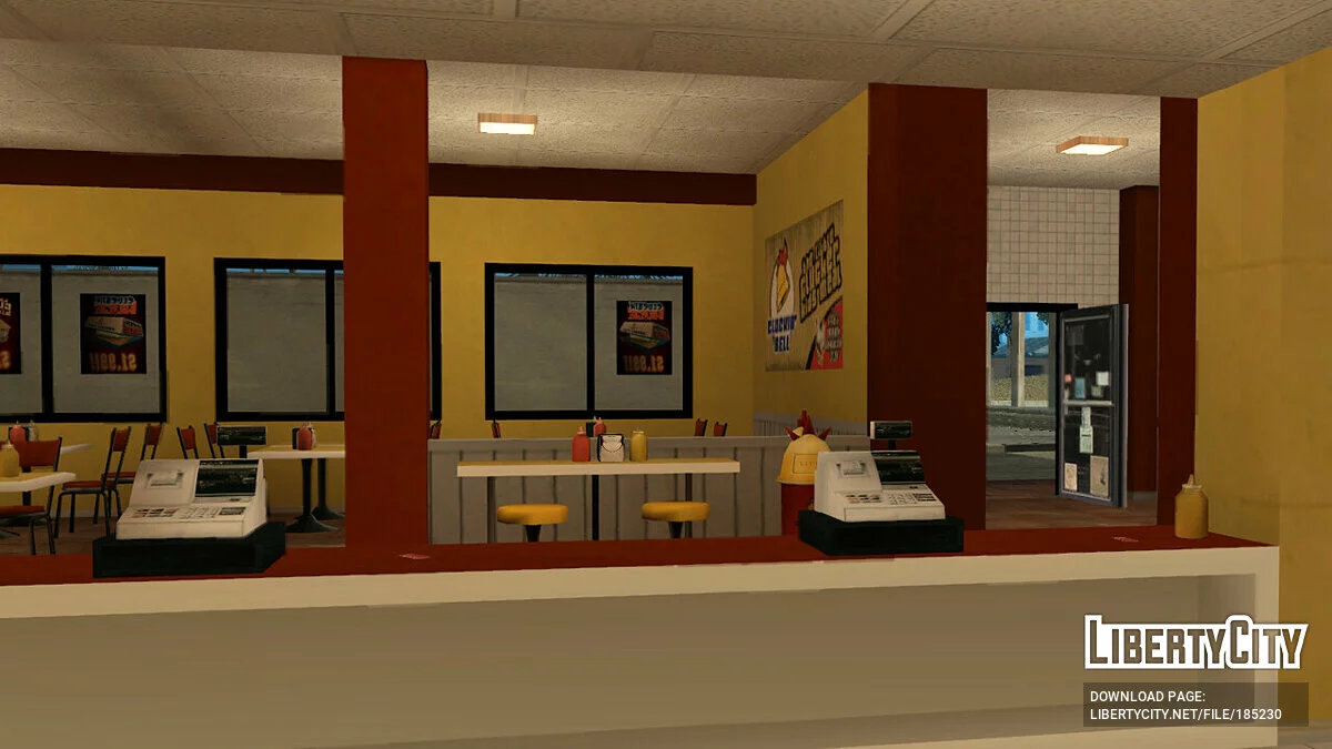 Interior Cluckin' Bell Baru / GTA San Andreas