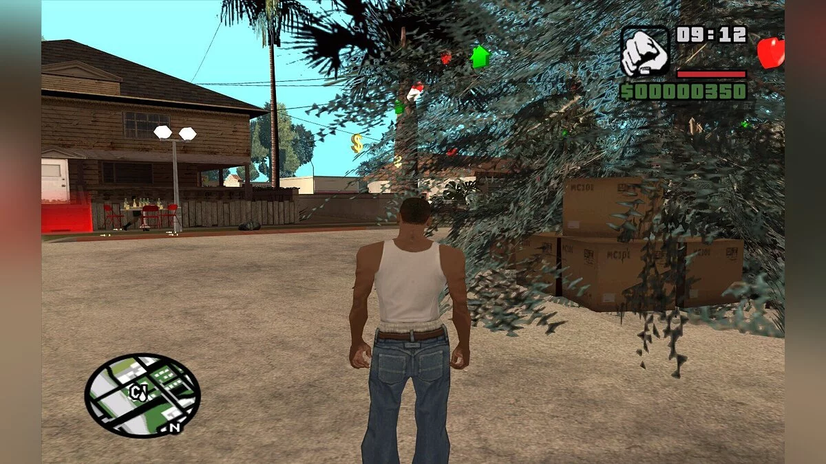 New Year tree on Grove Street / GTA San Andreas