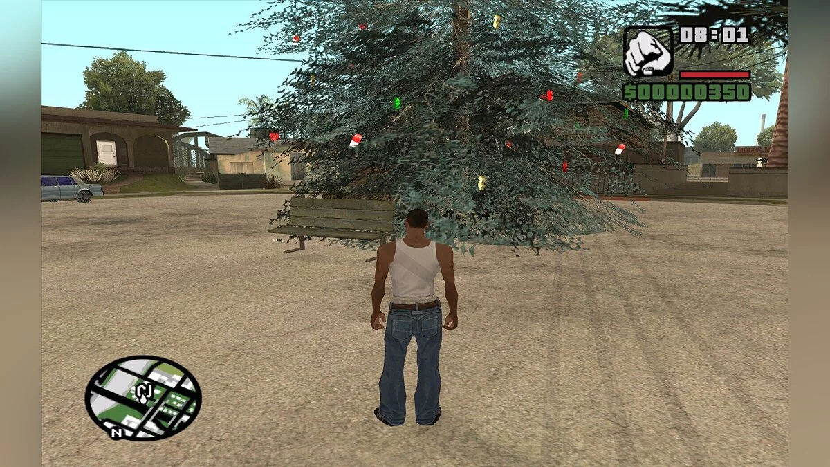 New Year tree on Grove Street / GTA San Andreas