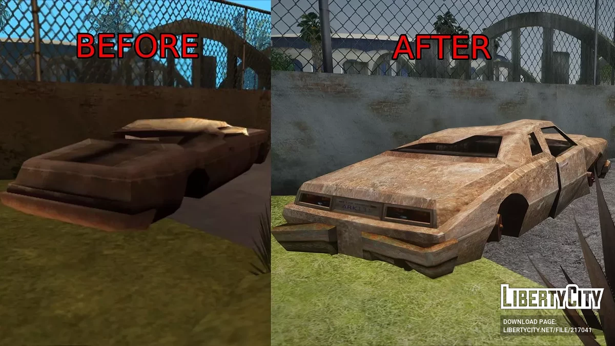 Mobil Rusak yang Diperbarui dalam HD / GTA San Andreas