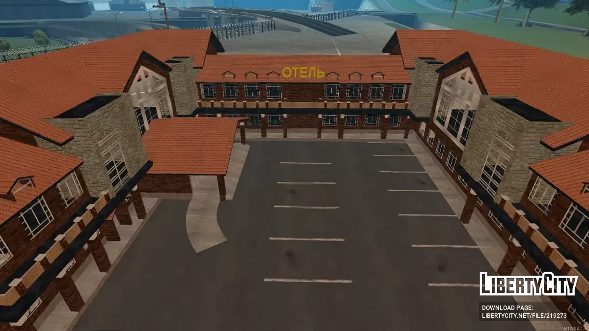 Територія готелю з паркуванням / GTA San Andreas