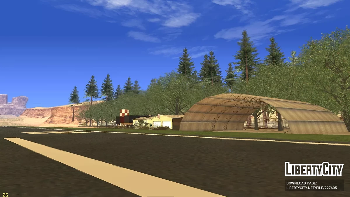 Zarośnięte lotnisko na pustyni / GTA San Andreas