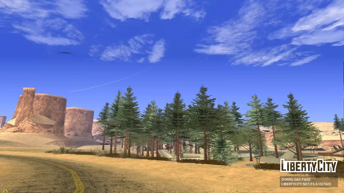Zarośnięte lotnisko na pustyni / GTA San Andreas