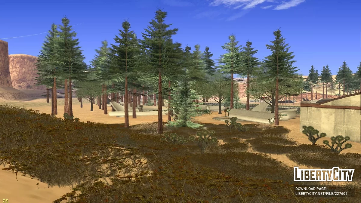 Zarośnięte lotnisko na pustyni / GTA San Andreas