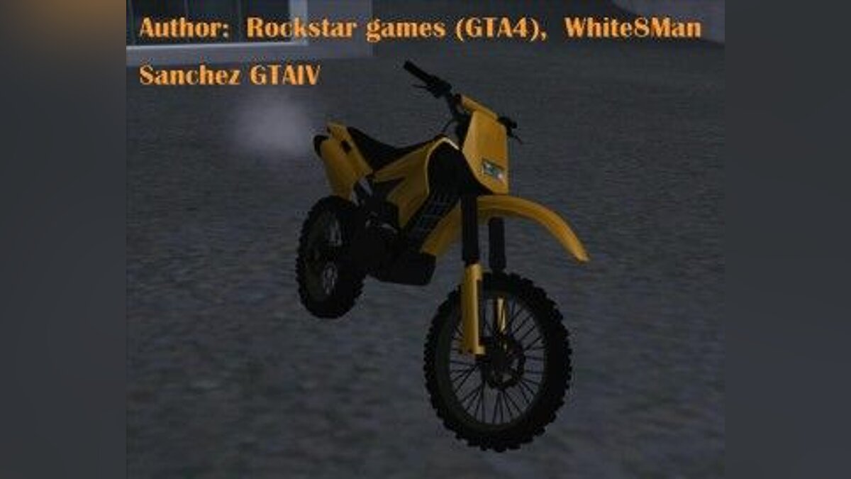 Black Rockstar Moto Cross for GTA San Andreas