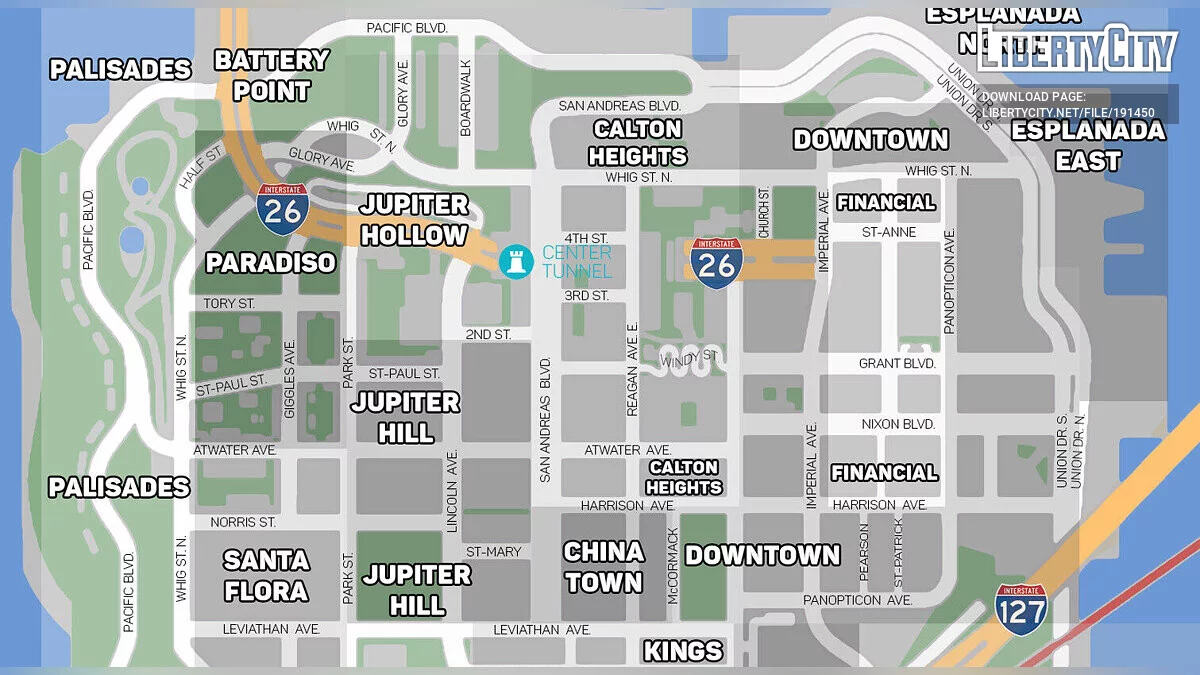 Street and District Names for Any SA Map / GTA San Andreas