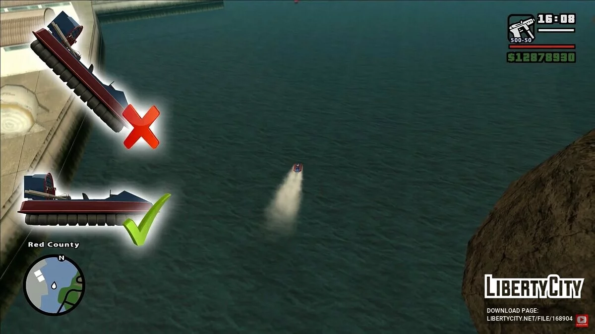 Vortex Hovercraft sailing method like a submarine / GTA San Andreas