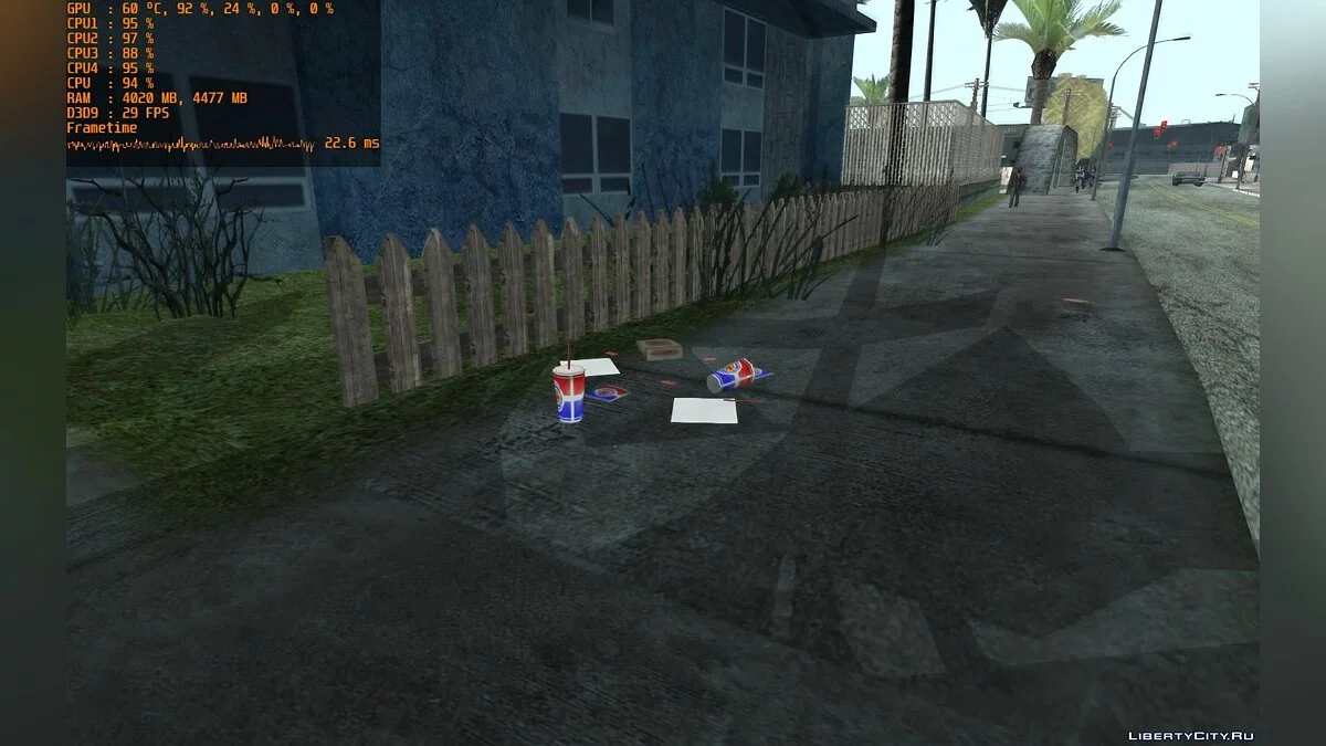 Leaves, Newspapers, and Trash on the Roads of GTA SA / GTA San Andreas